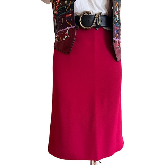 Silk Pencil Skirt Vintage - Picture 1 of 5